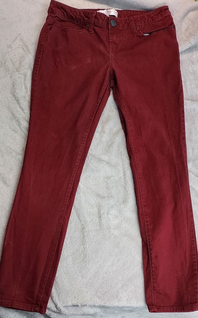 No Boundaries Girls Burgundy Boot Cut Jeans size 11